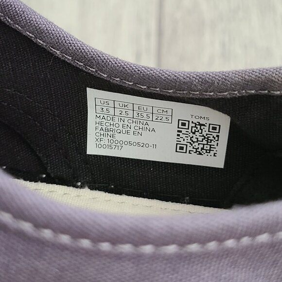 Toms youth kids lace up low top sneakers grey size 3.5 Y - Picture 11 of 11